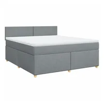 vidaXL Boxspringbett 180 x 200 cm Hellgrau