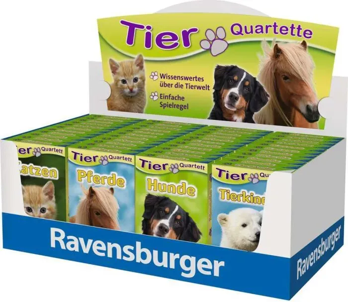 Ravensburger Ravenburger 94084 Verkaufskassette Tier-Quartette Tier-Quartette 94...