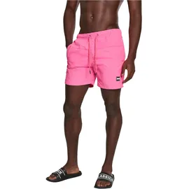 URBAN CLASSICS Badeshorts Urban Classics Herren Block Swim Shorts Neonpink XXL