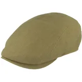 Breiter Herren Schiebermütze Flatcap Schirmmütze Leinen Innenfutter (as3, Numeric, Numeric_58, Oliv) - 58