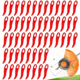 50 Stück Grastrimmer Messer, 91mm Kunststoffmesser für Akku-Rasentrimmer, Universal Trimmermesser Zubehör, Rasenkantenschneider Ersatz-Schneidmesser Set