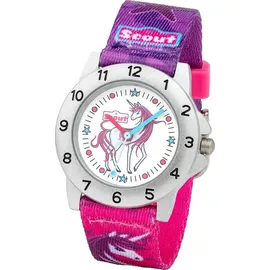 Scout Achtion Girls 280378008 Quarzuhr mehrfarbig Silikonarmband lila