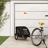 vidaXL Fahrradhundeanhänger schwarz