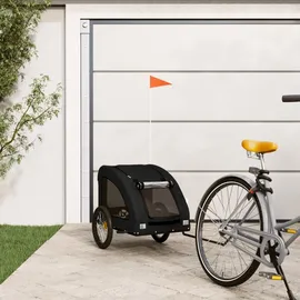 vidaXL Fahrradhundeanhänger schwarz