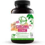 MeinVita Curcuma (Kurkuma) - 100% Vegan - hochdosiert - 98% Curcuminoide + Curcumin + Piperin aus Schwarzen Pfeffer - 120 Kapseln