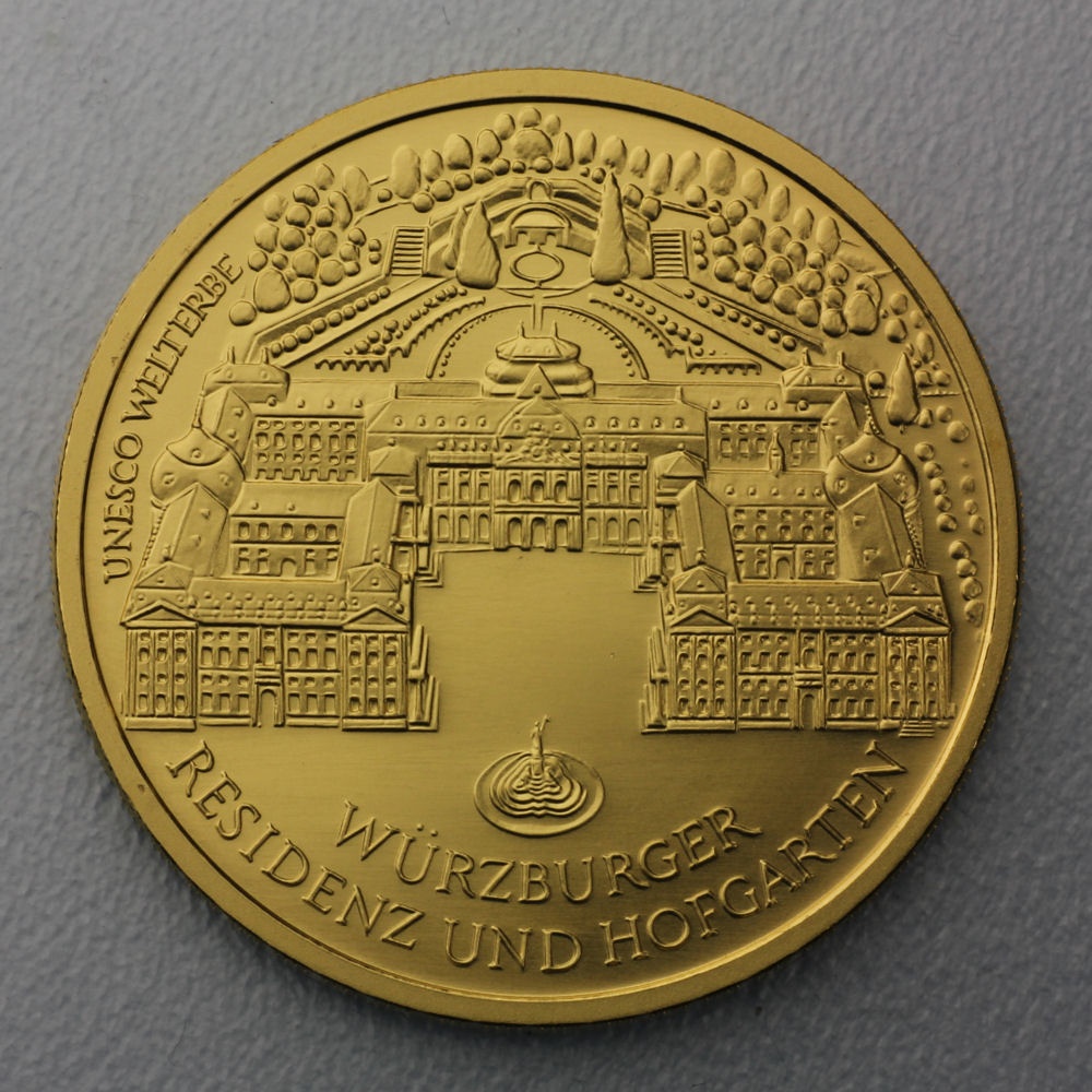 Goldmünze 100 Euro BRD 2010 Würzburg Unesco-Weltkulturerbe