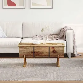 vidaXL Couchtisch Massivholz Mango 88x50x40 cm