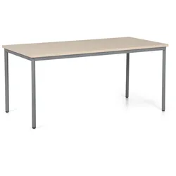 Esstisch TRIVIA, dunkelgraue Konstruktion, 1600 x 800 mm, Birke