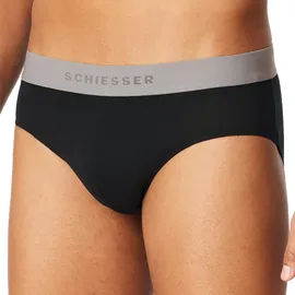 SCHIESSER Slip 95/5 schwarz/grau/blau XXL 5er Pack