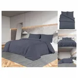 vidaXL Bettwäsche-Set Anthrazit 240 x 220 cm