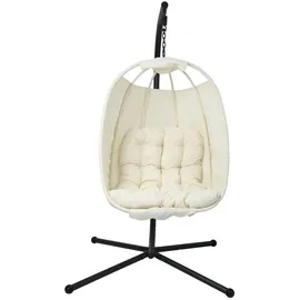 Svita Nelly Hängesessel mit Gestell klappbar Beige