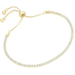 Smart Jewel Armband Tennisarmband, Silber 925 Gold Damen 