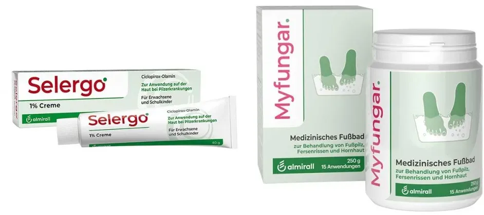 Selergo 1% + Myfungar Medizinisches Fußbad Granulat