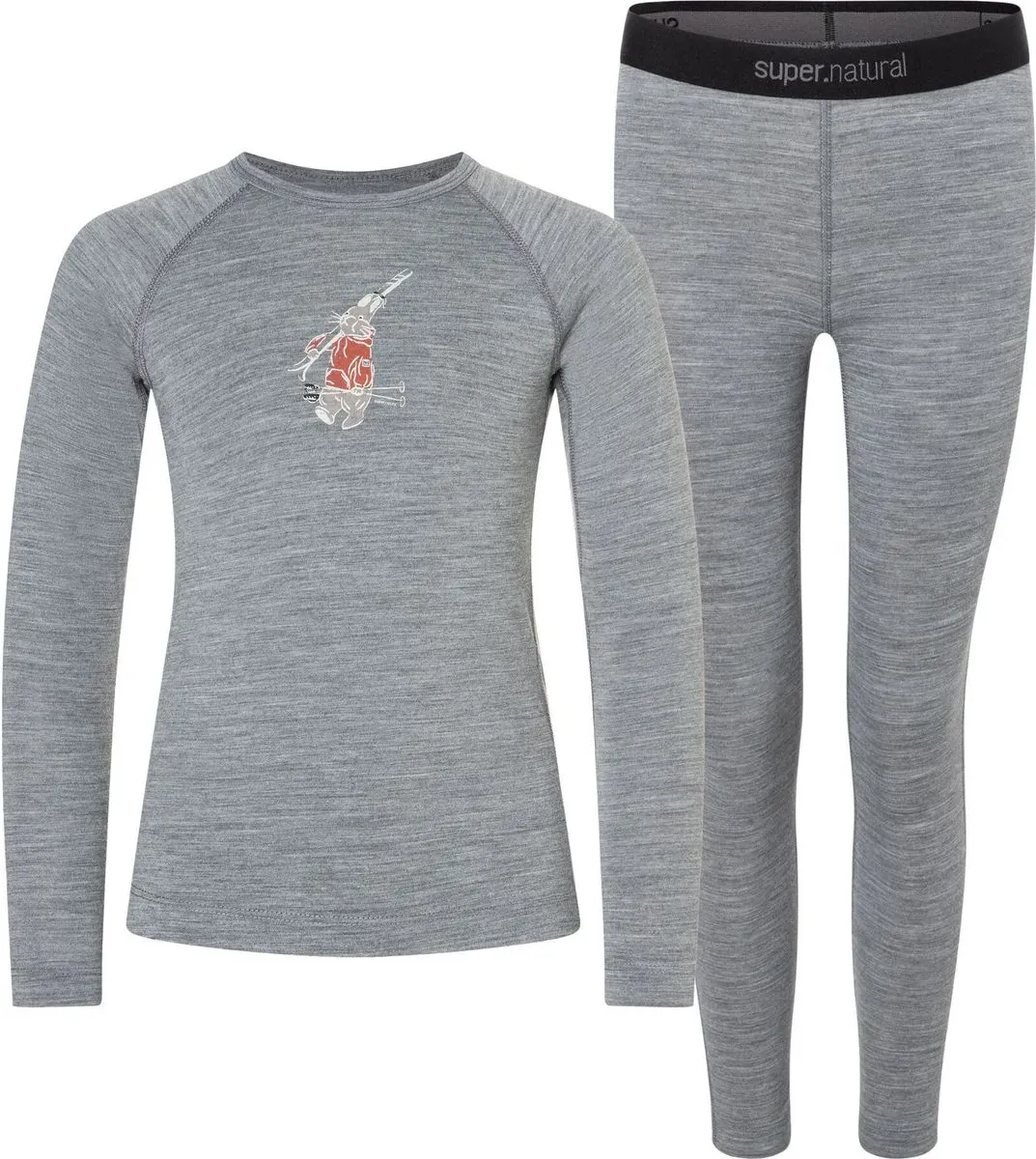 Super.Natural K TUNDRA175 Ski Bunny SET cashmere grey melange/various (35G) 140