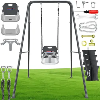 Kidiz  3-in-1  Babyschaukel mit Gestell anthrazit
