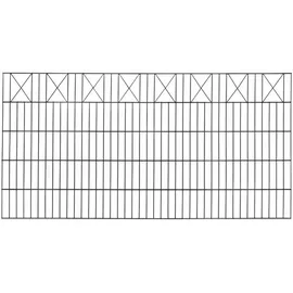 Floraworld Doppelstab-Mattenzaun Comfort 100 x 200 cm anthrazit X