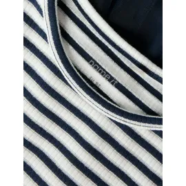NAME IT "NMFTAIAS LS TULLE DRESS", Mädchen, Gr. 122, N-Gr, navy blazer stripes:cloud dancer, Jersey, Obermaterial: 90% Baumwolle, 5% Elasthan, 5% metallisierte Fasern, geringelt, gestreift, unifarben, bequem, Rundhals, Kleider Minikleid