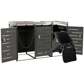 MCW Mülltonnenverkleidung H40 125 x 198 x 84 cm anthrazit