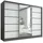 A&J MöbelLand Schiebetürenschrank AURELIA 2 200 x 0 x 0 cm Grau/Weiß