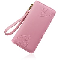 SCJJZ Portemonnaie Damen,geldbörse Damen klein,Portemonnaie Damen klein,Geldbeutel Damen,Damen Lange Geldbörse Reißverschluss Damen Clutch Bag Damen Handtasche (Rosa)