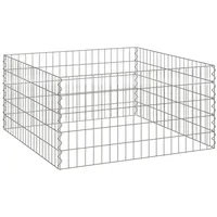 VidaXL Gartenkomposter 100x100x50 cm Verzinkter Stahl Quadratisch