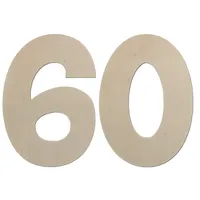 Deko Zahlen - Geburtstagsdeko 60 Geburtstag aus Holz - Ideale Geburtstag Geschenkideen oder als Party Tischdeko (30 cm)