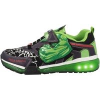 GEOX J BAYONYC Boy Sneaker, Black/Green, 34 EU