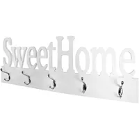 Sconto Wandgarderobe Sweet Home 74 x 28 x 7 cm Weiß