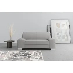 2-Sitzer DOMO COLLECTION "Anzio", grau, B:184cm H:85cm T:93cm, Sofas, wahlweise mit Federkern