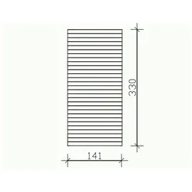 SKANHOLZ Skan Holz Carport Seitenwand - Profilschalung Seitenwand: 141 x 330 cm schiefergrau