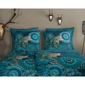 Muller Textiles hip Wendebettwäsche Alvise Flanell Petrol Baumwolle, B/L: ca. 155x220 cm + petrol