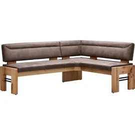 K+W Komfort & Wohnen "Floyd", braun (braun 75, balkeneiche natur), H:90cm T:63cm, 520: Microfaser, 100% Polyester; 760: Microfaser, 100% Polyester, Sitzbänke, Eckbank, Stauraumbank, langer Schenkel rechts oder links in 2 Qualitäten