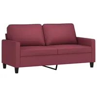 vidaXL 2-Sitzer-Sofa Weinrot 140 cm Stoff