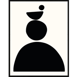 ANY IMAGE Digitaldruck »Abstrakt Minimalismus in Schwarz III«, Rahmen: Buchenholz, Schwarz