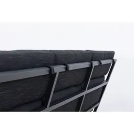 Gardissimo Dining-Ecklounge "Nabari" inkl. Ecksofa, Bank, Tisch und Kissen anthrazit / braun ohne Sessel rechts