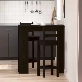vidaXL Bartisch 102 x 50 x 103,5 cm Schwarz