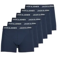 JACK & JONES Retro Boxershorts unifarben blau XL 6er Pack