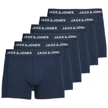 JACK & JONES Retro Boxershorts unifarben blau XL 6er Pack