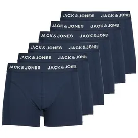 JACK & JONES Retro Boxershorts unifarben blau XL 6er Pack