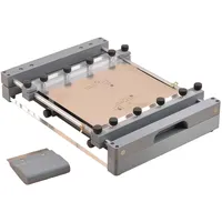 WANGCAIER Manual PCB Stencil Printer, Steel Mesh Solder Paste Printing Table, with 80mm Width Scraper, Adjustable Design, Precise Positioning, for Small Businesses