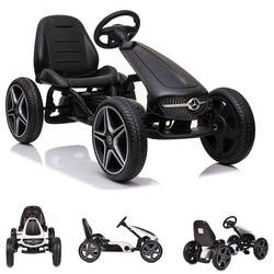 Moni Go-Kart Kinder Gokart Mercedes-Benz, EVA-Kunststoffreifen, Bremse, Musik, Pedale schwarz