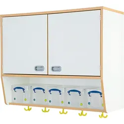 Hängeschrank als Ablage mit Boxen