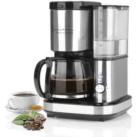 Barista Kaffeemaschine Mahlwerk 1,2lGlaskanne Edelstahl Permanentfilter 800W - Blau