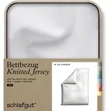 schlafgut Knitted Jersey uni, aus Bio-Baumwolle mit Elasthan, Reißverschluss«, (1 St.), bügelfrei, Mix & Match Bettwäsche: passender Kissenbezug erhältlich