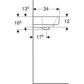 Geberit Renova Plan Handwaschbecken 45 x 34 cm (501625001)