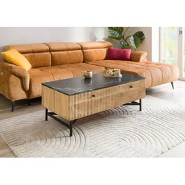 MASSIVMOEBEL24.DE Couchtisch LONDON Schwarz Akazie 120 x 60 x 45 cm