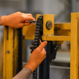 Kerbl Einmalhandschuh X-Grip Gr. M, orange