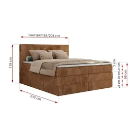 MKS Meble Tiliano King 140 x 200 cm H3 Orange