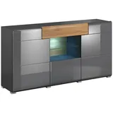 OTTO home Sideboard Toledo 159 x 83,4 x 37 cm Weiß / Schwarz