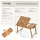 Tectake Laptoptisch aus Holz, höhenverstellbar, mit USB-Doppellüfter, 55 x 35 x 26 cm braun